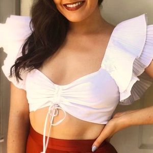 White Zara crop top 🤍👼